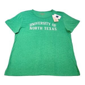 University of North Texas UNT Green T-Shirt Women's Size L College